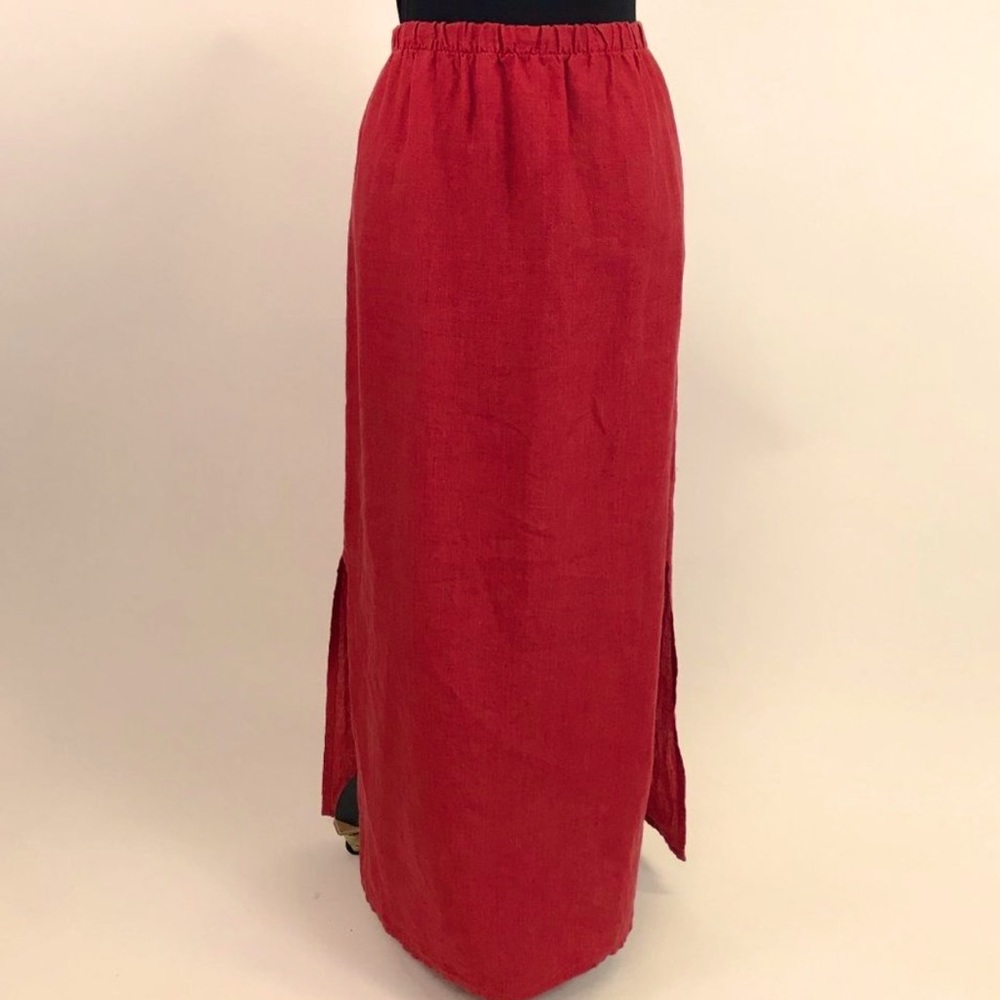 Eileen Fisher 100% Irish Organic Linen Maxi Skirt